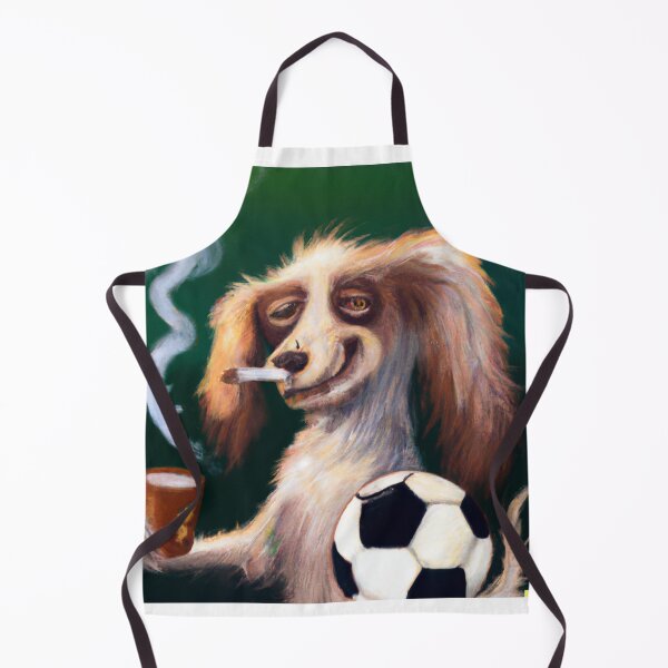 Item preview, Dog smoking with glass and soccer ball designed and sold by Kilianhervas.