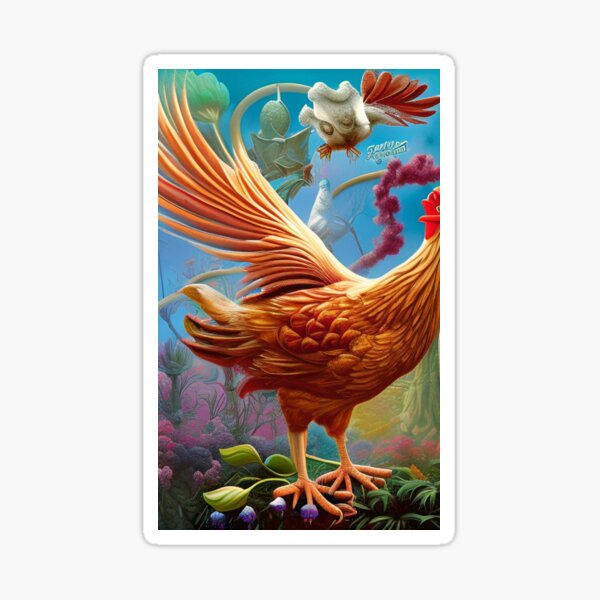 Chicken Wicca Sticker bassic 2022 Glossy Sticker