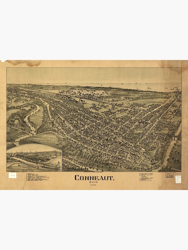"Aerial View of Conneaut, Ohio (1896)" Photographic Print for Sale by