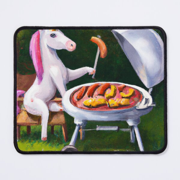 Item preview, Unicorn on a barbecue day designed and sold by Kilianhervas.