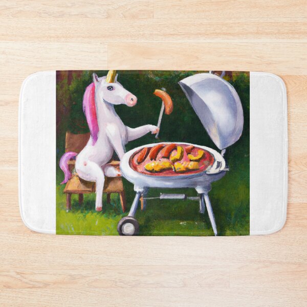 Item preview, Unicorn on a barbecue day designed and sold by Kilianhervas.