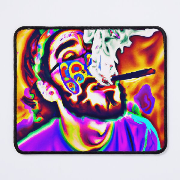 Item preview, Psychedelic Dude Smoking Weed designed and sold by PrintPortal.