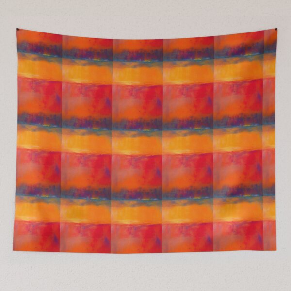 Item preview, CONTEMPORARY STORMY, RED AND ORANGE SUNSET OVER THE OCEAN designed and sold by sailorsam1805.