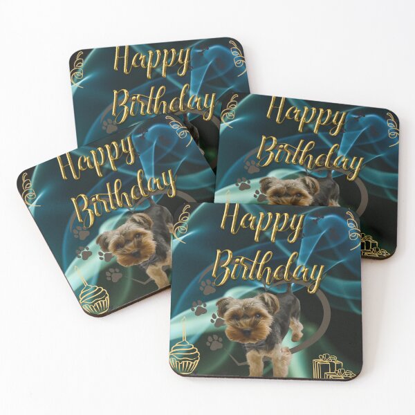 Item preview, Birthday yorkie designed and sold by GivingJoy.
