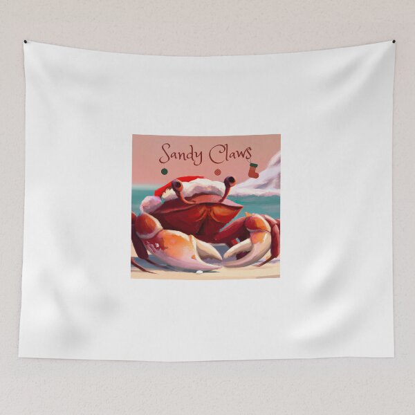 Item preview, Christmas Crab Sandy Claws designed and sold by dankbaer.