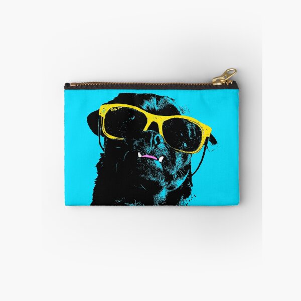 Item preview, Black Pug Dog Design in Blue - Pug Dog Pet Pop Art - Animal Pop Art, Bespoke Options designed and sold by StudioFlea.