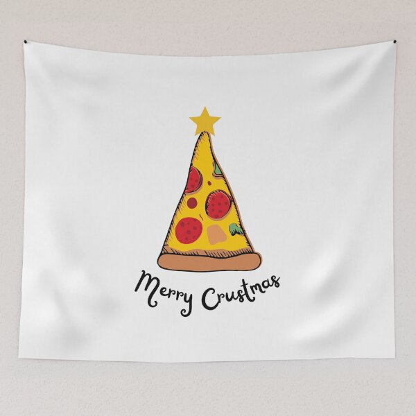 Item preview, Merry Crustmas - Christmas Pizza Pun designed and sold by mydoodlesateme.