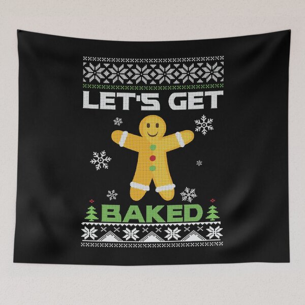 Item preview, Let's Get Baked Funny Gingerbread Man Ugly Christmas designed and sold by equabdashblanx.