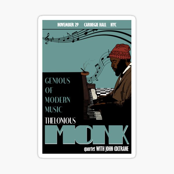 Thelonious Monk Original Jazz Art Sticker