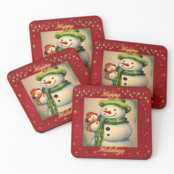 Item preview, Happy Holidays from Snowman and Snowbaby designed and sold by DreamyEscapism.