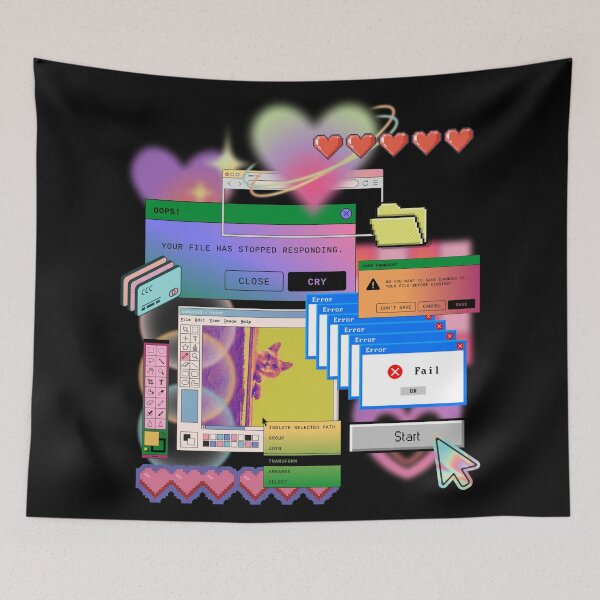 Item preview, Vapowave your file has stopped responding  baby internet bubble y2k vibe designed and sold by VantaTheArtist.