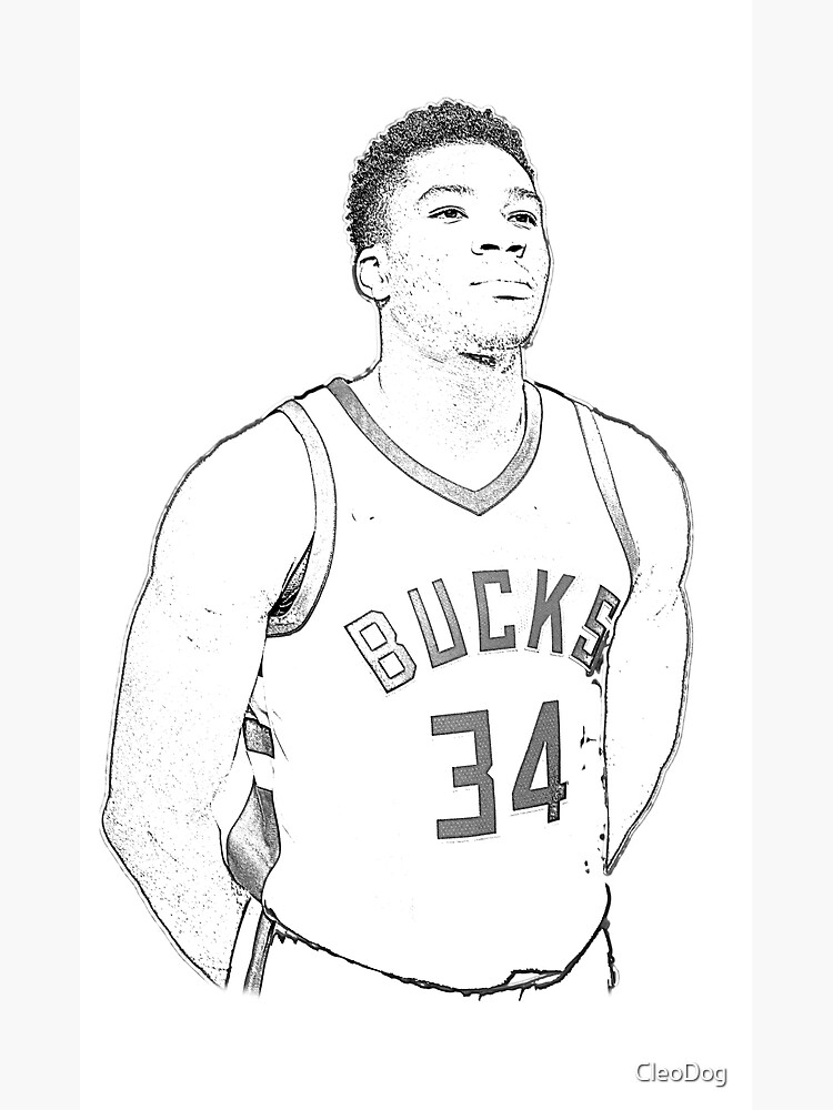 "GIANNIS ANTETOKOUNMPO GREEK GOD SKETCH DESIGN" Poster by ...