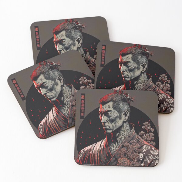Item preview, Japanese man in ornate outfit, Woodblock Style, Vintage style, Samurai designed and sold by loraleiffxi.