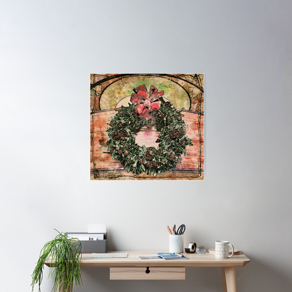 Joyful Wreath - Christmas in July Poster