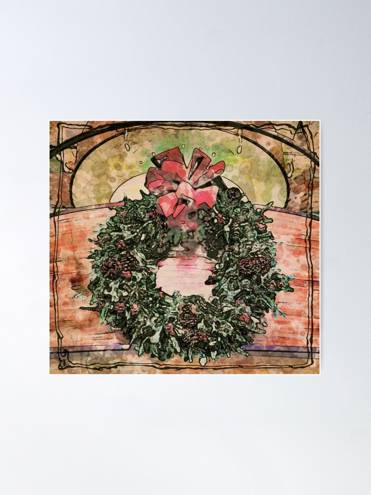 Alternate view of Joyful Wreath - Christmas in July  Poster