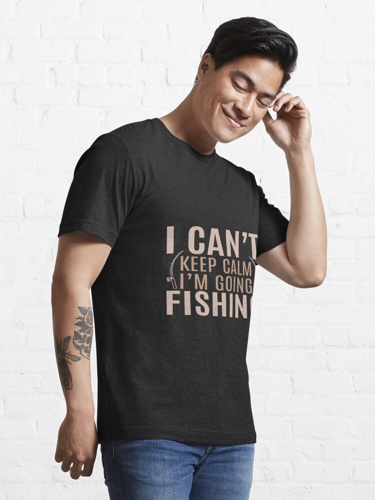 Men's Angling T-shirt's - Keep Calm And Go Fishing, Round Neck, Long  Sleeves