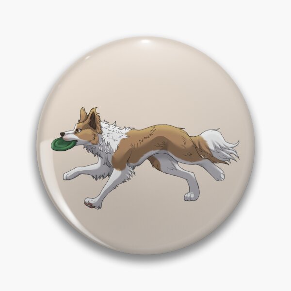 Item preview, Running Golden Border Collie with Frisbee  designed and sold by Bamsdrawz.