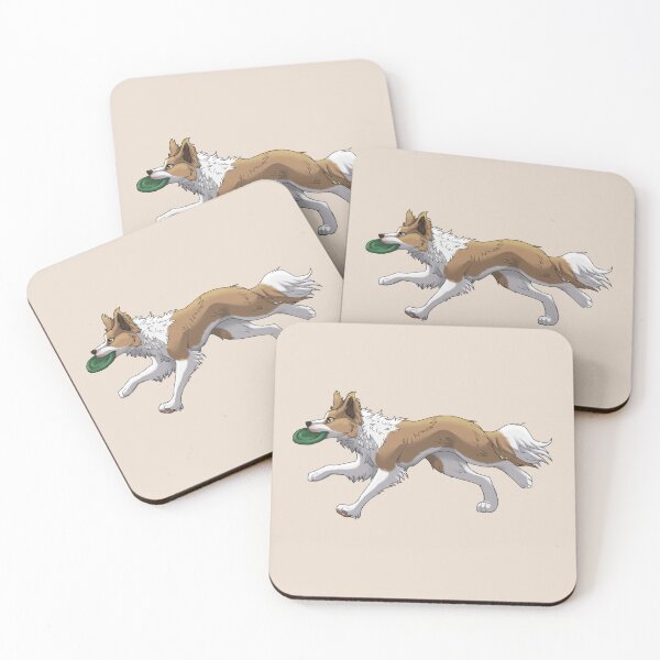 Item preview, Running Golden Border Collie with Frisbee  designed and sold by Bamsdrawz.