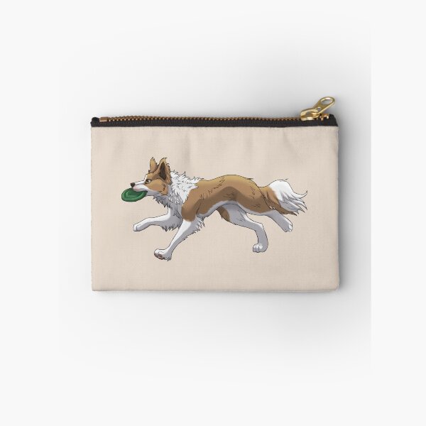 Item preview, Running Golden Border Collie with Frisbee  designed and sold by Bamsdrawz.