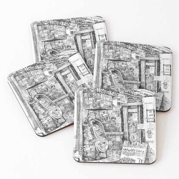 Item preview, Ink drawing of a New York City Bodega front designed and sold by MargoMoore.