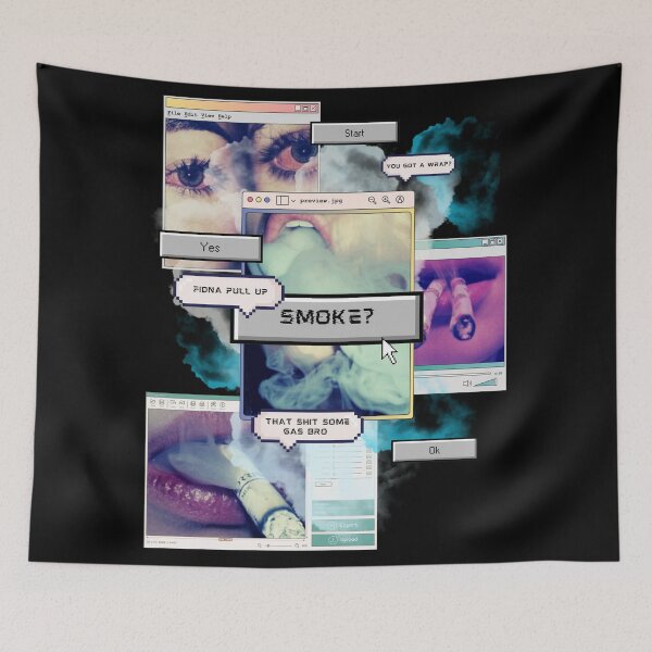 Item preview, Smoke? Vaporwave  internet bubble y2k vibe designed and sold by VantaTheArtist.