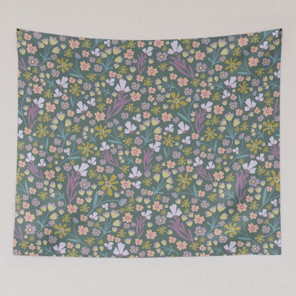 Item preview, Folk Floral - Dark Sage designed and sold by KBurnsArt.