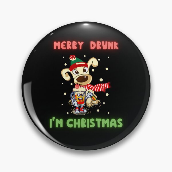 Item preview,  Merry Drunk I'm Christmas -  Funny Christmas Drinking - Cute Dog designed and sold by Georgy09.