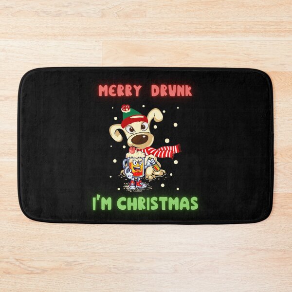 Item preview,  Merry Drunk I'm Christmas -  Funny Christmas Drinking - Cute Dog designed and sold by Georgy09.