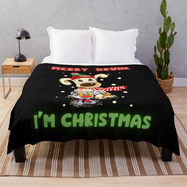 Item preview,  Merry Drunk I'm Christmas -  Funny Christmas Drinking - Cute Dog designed and sold by Georgy09.