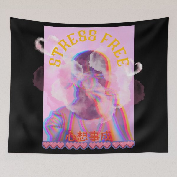 Item preview, Stress free stoner y2k vibe well wishes to you Chinese typography designed and sold by VantaTheArtist.