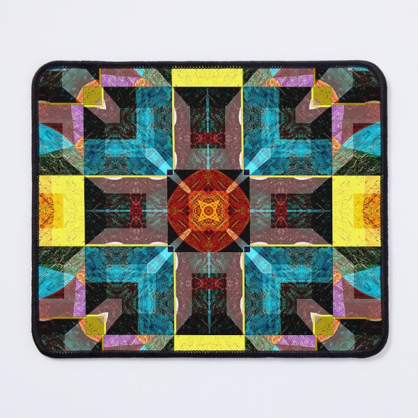 Item preview, POWERFUL LUMINOUS RADIAL COSMIC LABYRINTH PATCHWORK - SPIRITUAL AWAKENING CUBIC GEOMETRIC ART PATTERN IN DEEP* designed and sold by Ralek.