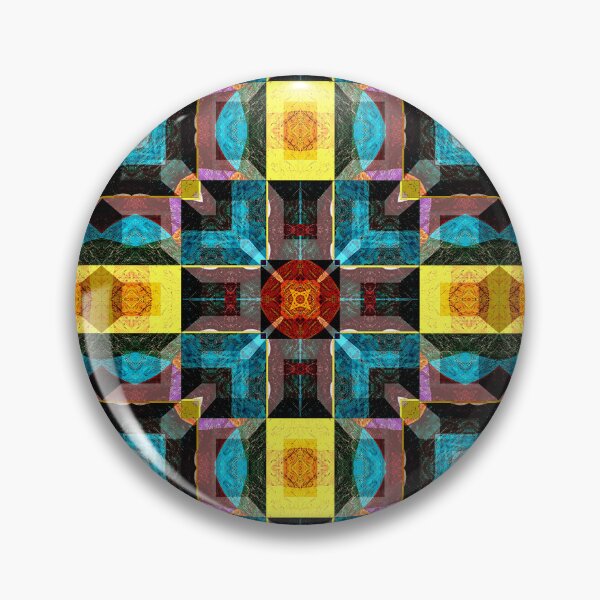 Item preview, POWERFUL LUMINOUS RADIAL COSMIC LABYRINTH PATCHWORK -  SPIRITUAL AWAKENING CUBIC GEOMETRIC ART PATTERN IN DEEP* designed and sold by Ralek.