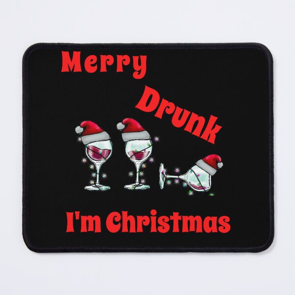 Item preview, Merry Drunk I'm Christmas -  Funny Christmas Drinking - Wineglasses designed and sold by Georgy09.