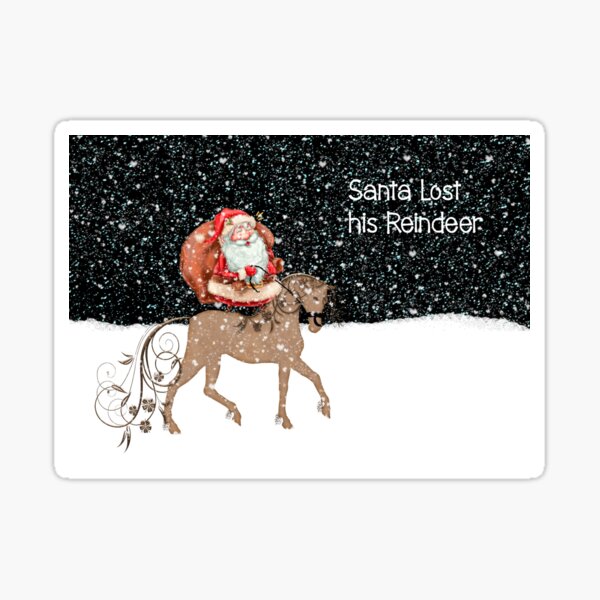 Item preview, Santa Lost his Reindeer Christmas Card designed and sold by Rosalie Scanlon.