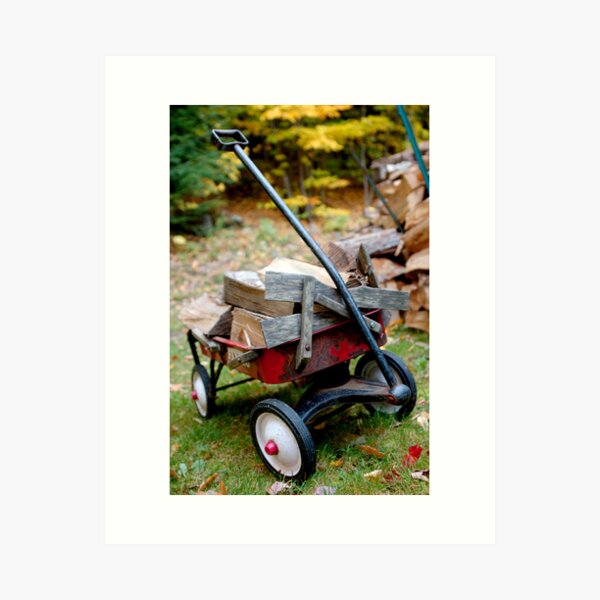 little red wagon Art Print