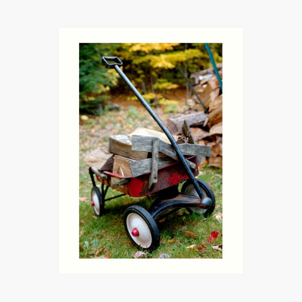little red wagon Art Print