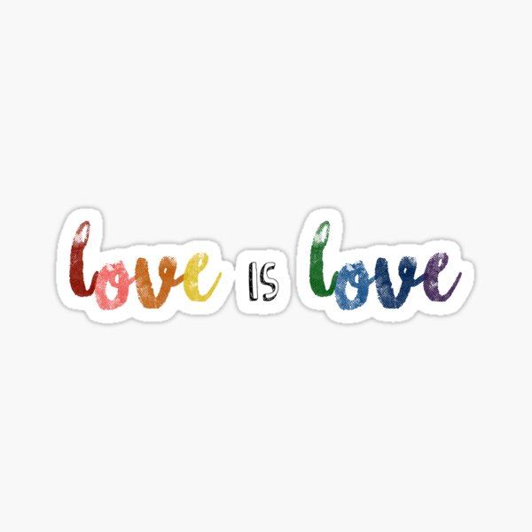 "Liebe ist Liebe" LGBTQ + Stolz Sticker