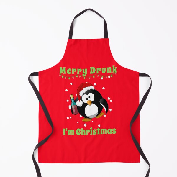 Item preview, Merry Drunk I'm Christmas - Funny Christmas Drinking - Cute Penguin designed and sold by Georgy09.