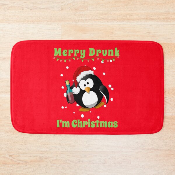 Item preview,  Merry Drunk I'm Christmas -  Funny Christmas Drinking - Cute Penguin designed and sold by Georgy09.