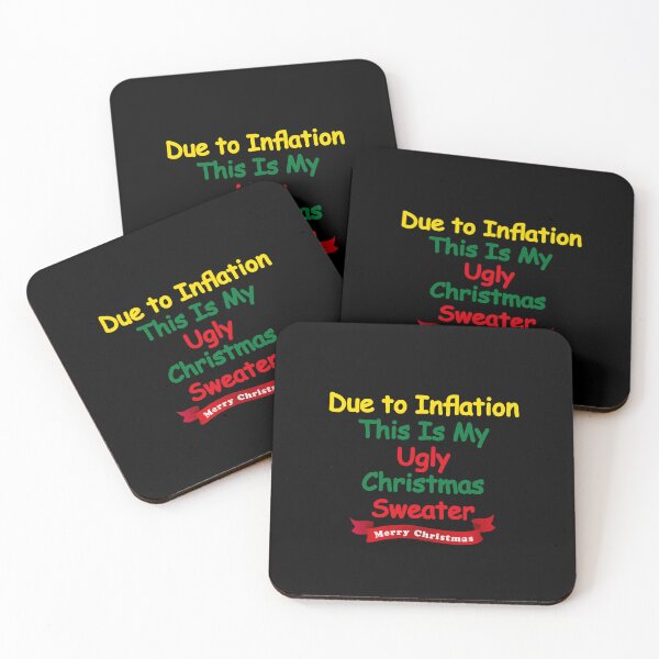 Item preview, Due to Inflation Ugly Christmas Sweaters funny designed and sold by FeelItFree.