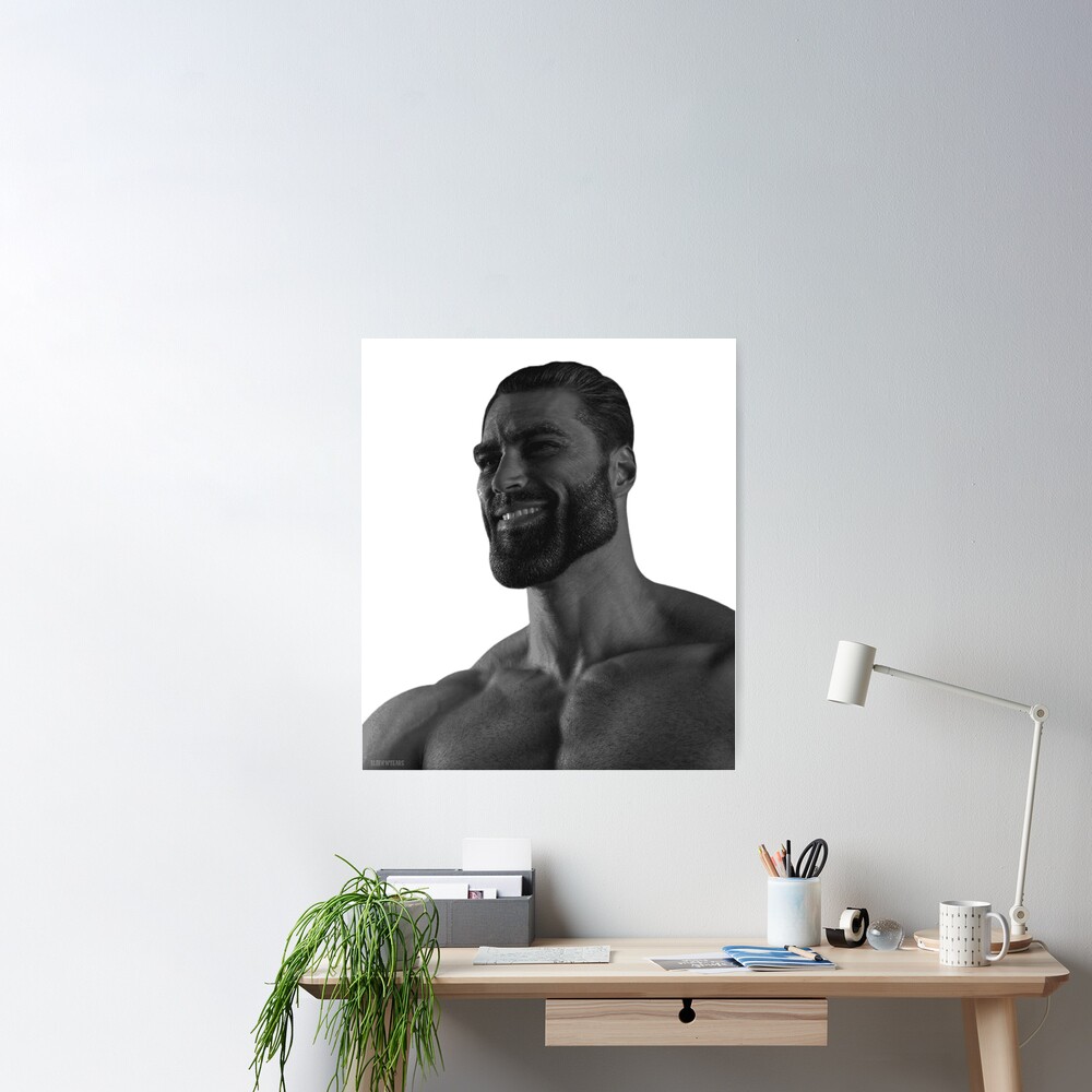 GigaChad Meme Poster for Sale by DrMemes