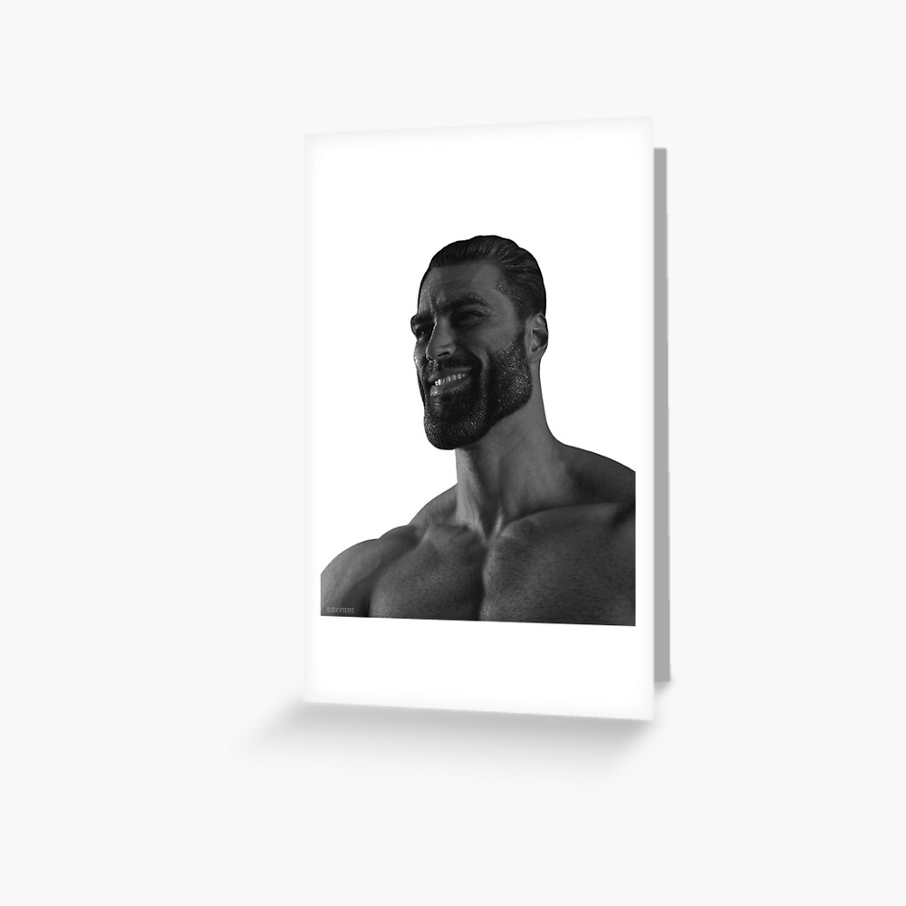 "GigaChad Meme" Greeting Card For Sale By DrMemes | Redbubble