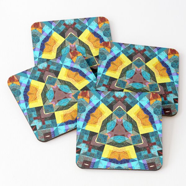Item preview, POWERFUL LUMINOUS RADIAL COSMIC LABYRINTH PATCHWORK -  SPIRITUAL AWAKENING CUBIC GEOMETRIC ART PATTERN IN DEEP* designed and sold by Ralek.