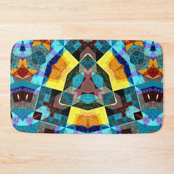 Item preview, POWERFUL LUMINOUS RADIAL COSMIC LABYRINTH PATCHWORK -  SPIRITUAL AWAKENING CUBIC GEOMETRIC ART PATTERN IN DEEP* designed and sold by Ralek.