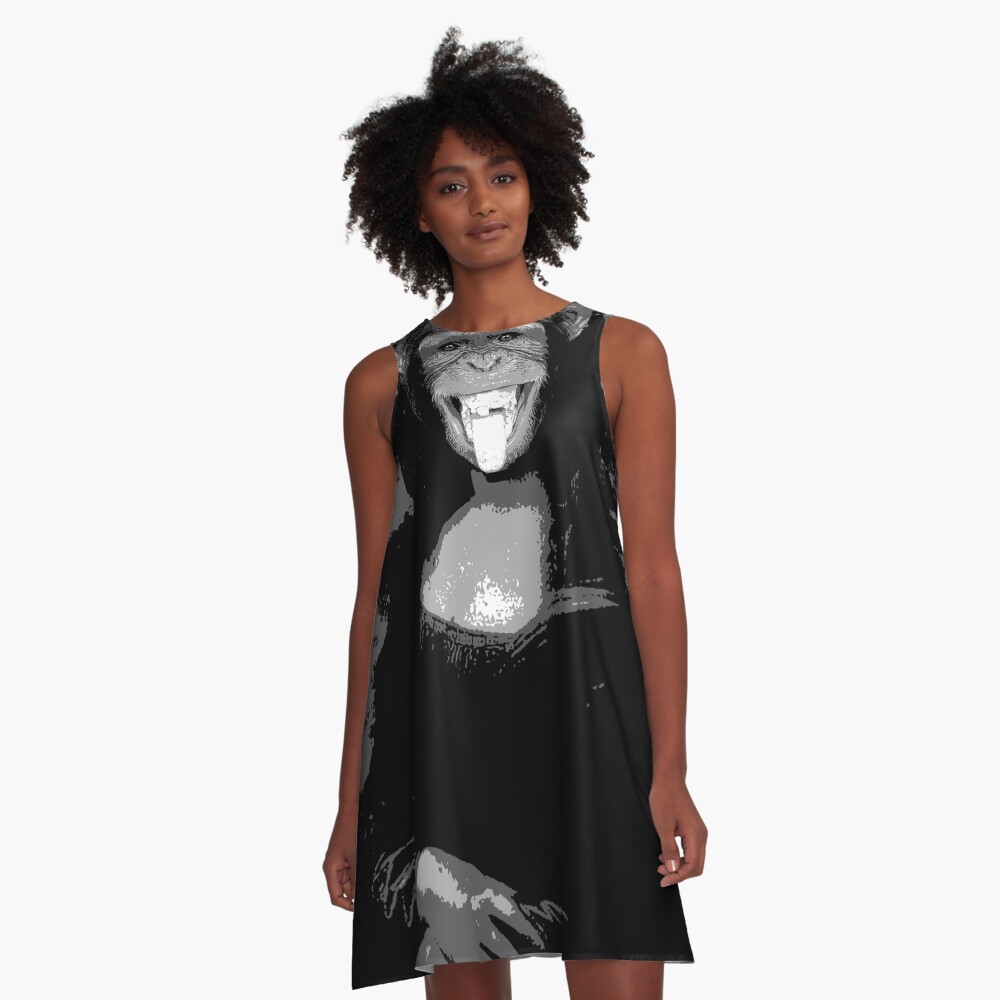 Vista previa del artículo con la obra «Vestido acampanado», diseñado y vendido por lutxana.