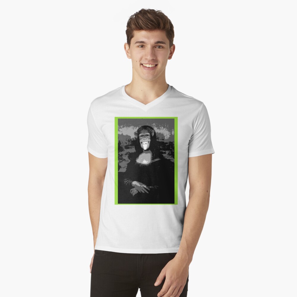 Vista previa del artículo con la obra «Camiseta de cuello en V», diseñado y vendido por lutxana.