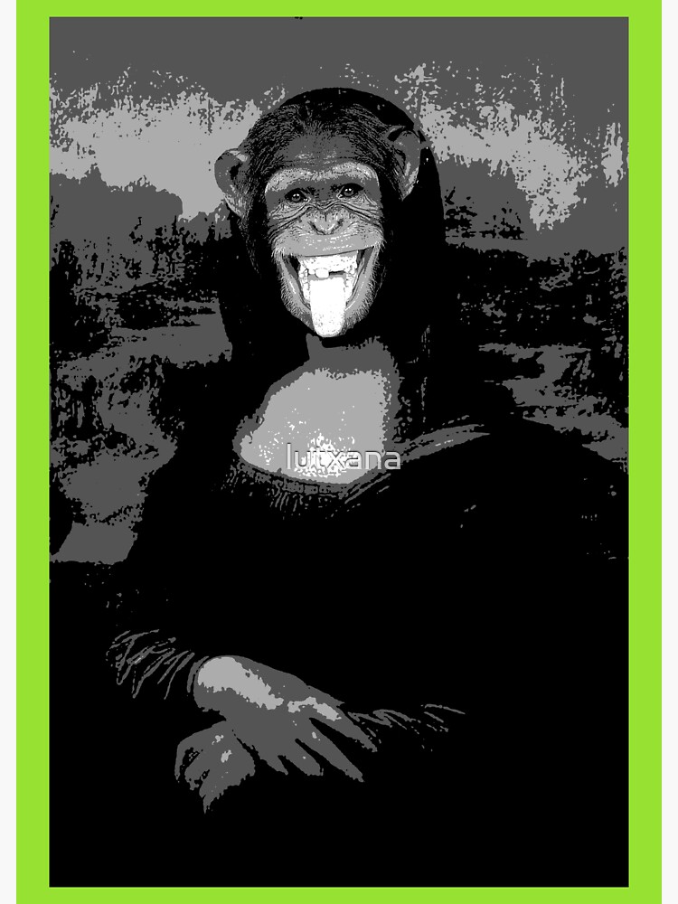 Imagen 3 de 3, Pegatina con la obra MONA LISA DA RISA LUTXANA ART, diseñada y vendida por lutxana.