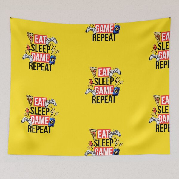 Item preview, Eat sleep game repeat  designed and sold by ArtsOfWonder.