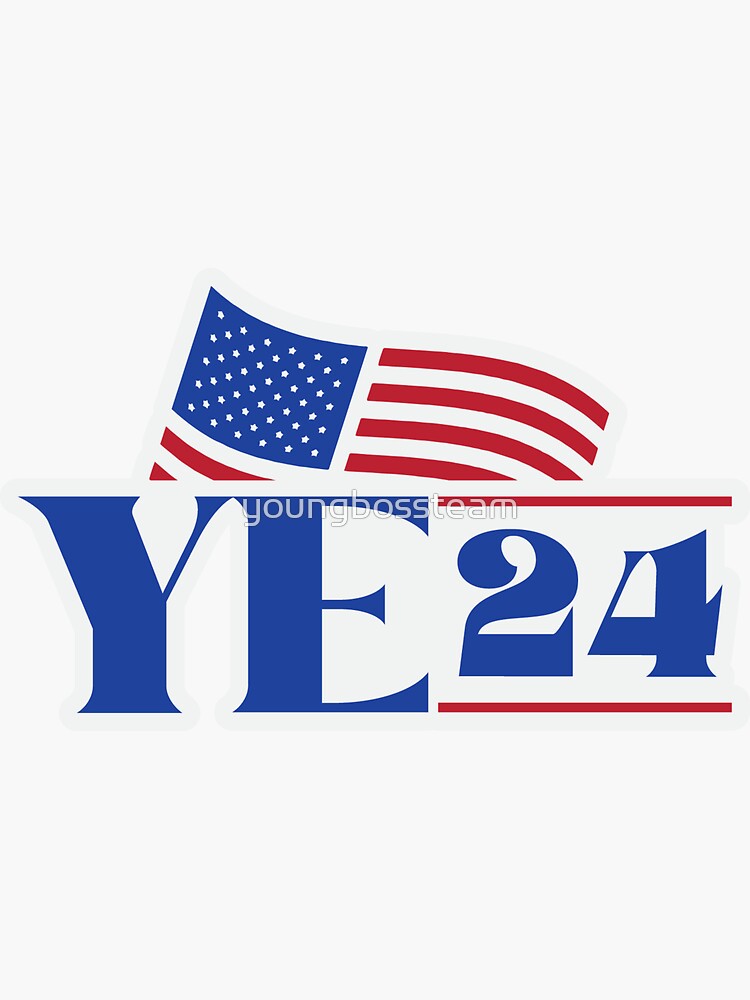 "YE 24 USA FLAG" Sticker for Sale by youngbossteam Redbubble