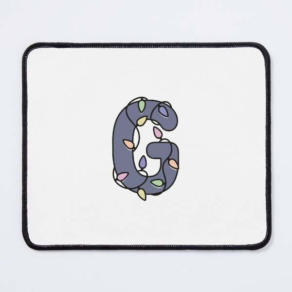 Item preview, Letter G with Christmas Lights Winter Holidays Monogram Capital letter G designed and sold by KateBilous.